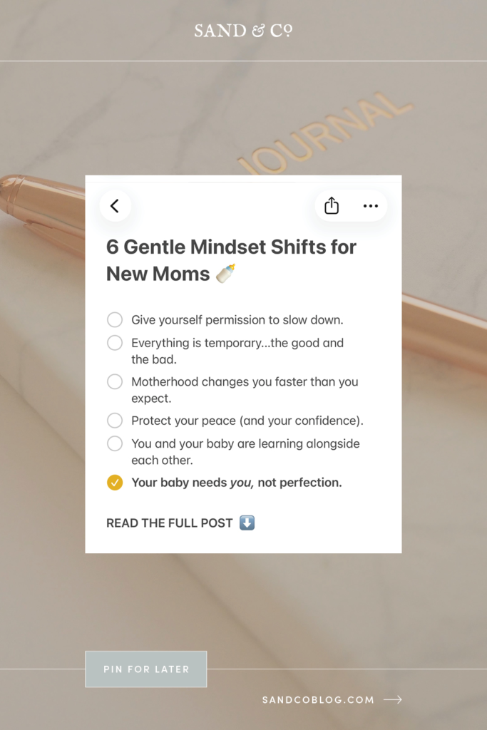 New mom motherhood advice checklist with journal