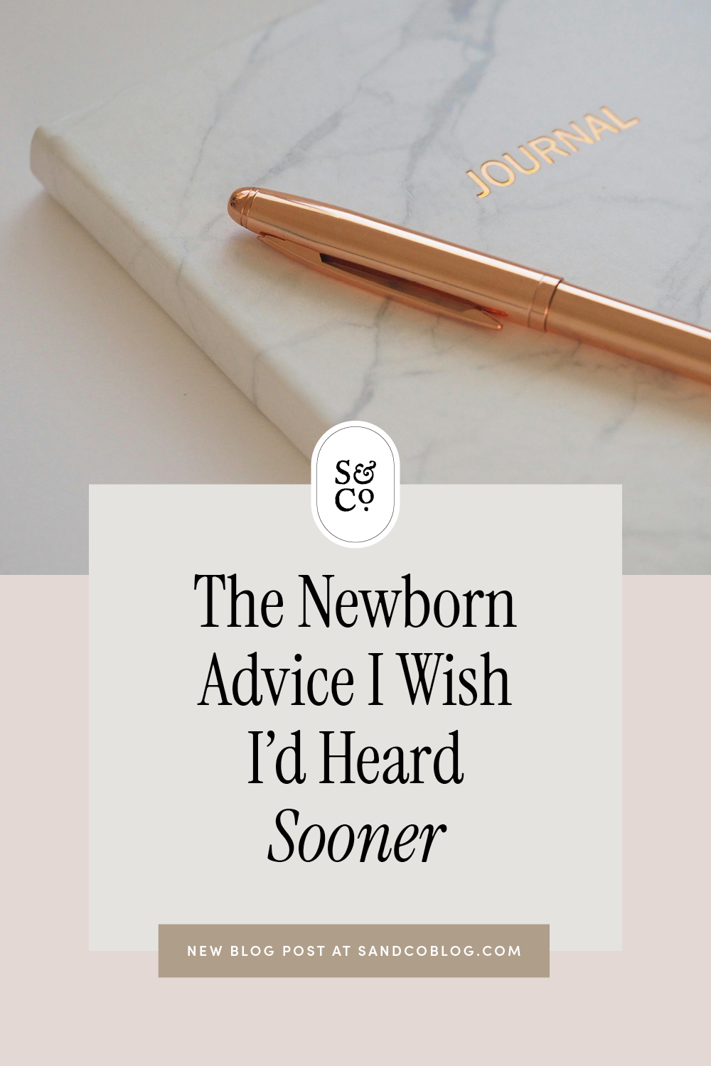 Motherhood advice journal with pen