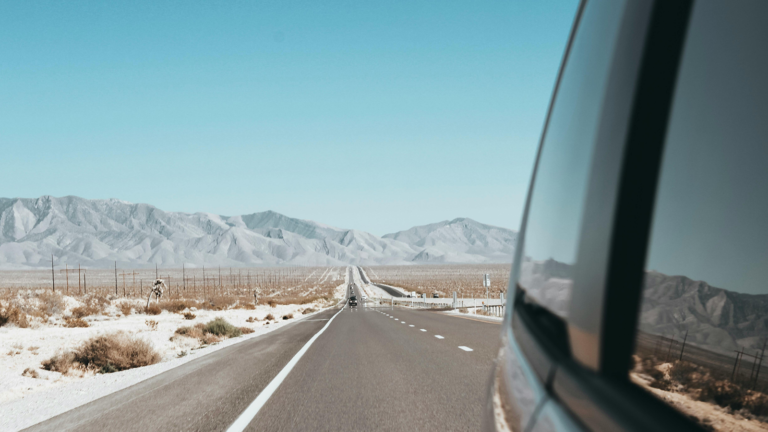 Road trips with a baby open highway car window